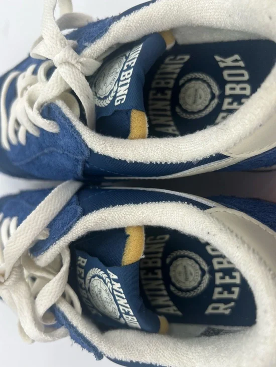 Anine Bing x Reebok Classic Nylon Shoes sneakers blue retro sz 37.5 Men 6 W 7.5 - Picture 9 of 11